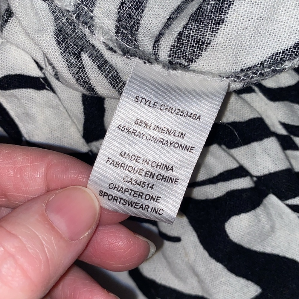 Rachel Zoe trouser pants zebra print pull on elastic in back @waist size small - Picture 9 of 9